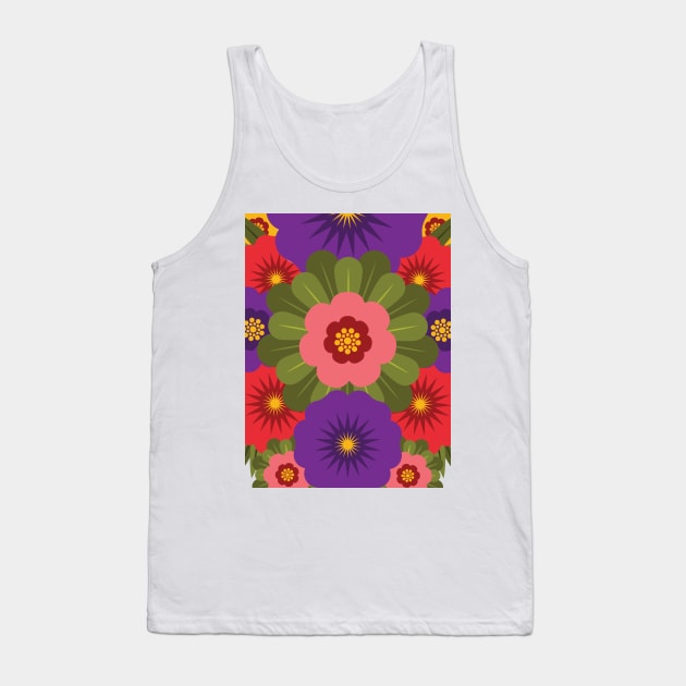 Modern Floral Arrangement No. 2 Tank Top by Nathan Watkins Design